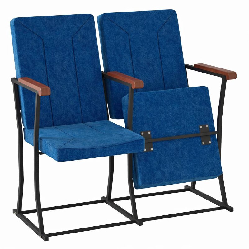 Крісло секційне MEBLIX "Алексіс" з дерев'яними підлокітниками 2 секції